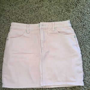 light pink forever 21 jean skirt